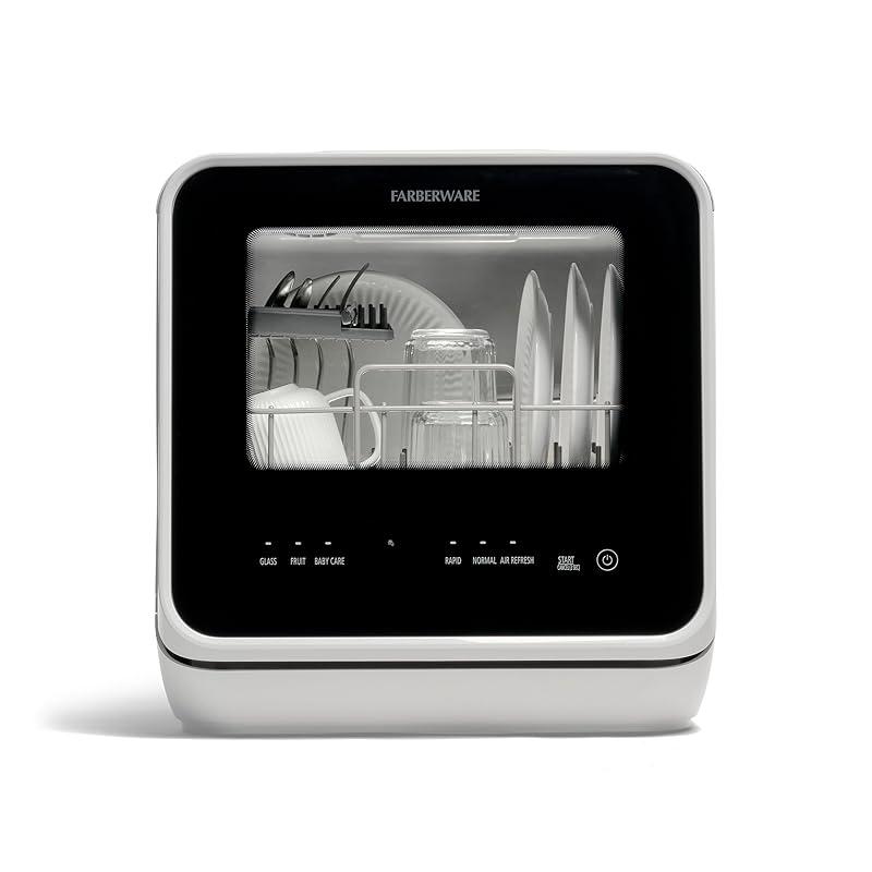 Effortless Cleaning with Farberware’s 5-Program Portable Dishwasher