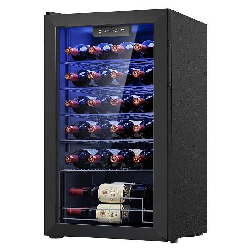 A Practical Choice: 25 Bottle Black Wine Cooler for Any Home